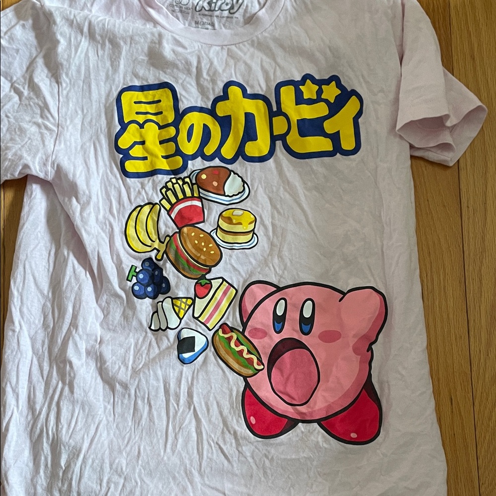 Kirby Pink Graphic T-Shirt with Cartoon Design
